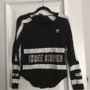 Adidas long sleeve v neck top